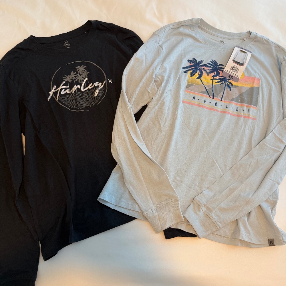 2 Hurley Women's Long-Sleeve Tshirts XS
